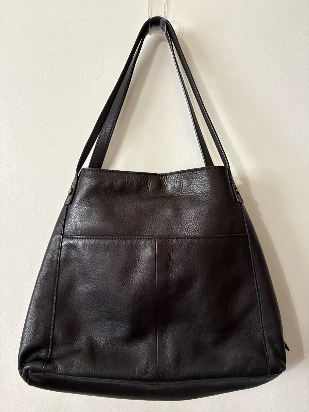 Minimalist, Black Leather Liberty Shopper Bag by American Leather Co. Read